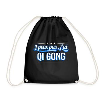 Qi gong - j'peux pas , j'ai Qi gong - Sac de sport léger - noir - Devant