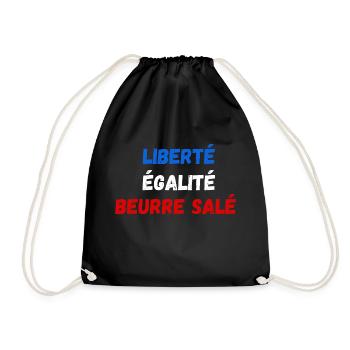 Liberté égalité beurre salé - Sac de sport léger - noir - Devant