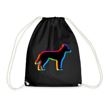 CMYK Dingo - Drawstring Bag - black - Front