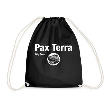 Pax Terra weiß - Turnbeutel - Schwarz - Vorne