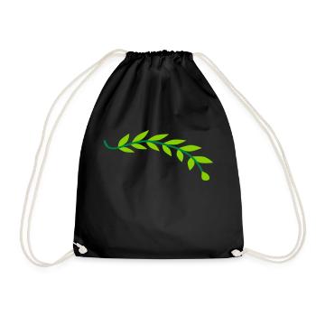 Plant bay leaf branch - Drawstring Bag - black - Front