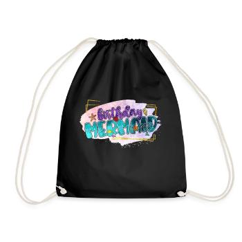 Ocean Sublimation - Drawstring Bag - black - Front