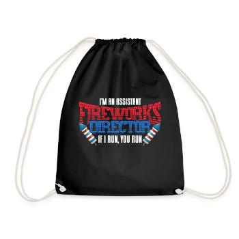 Drôle de feu d’artifice pyrotechnicien disant - Sac de sport léger - noir - Devant