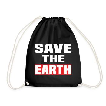 Save The Earth - Drawstring Bag - black - Front