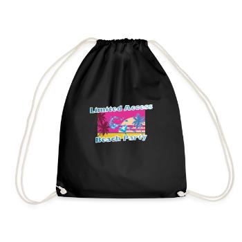 Cool party shirt summer beach vacation gift - Drawstring Bag - black - Front