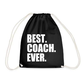 Best coach ever - Turnbeutel - Schwarz - Vorne