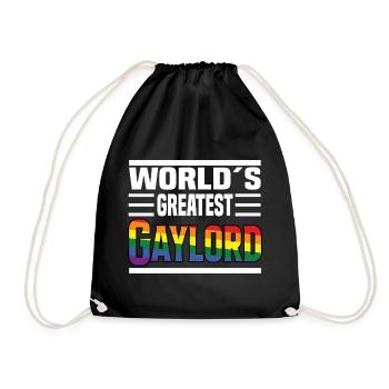 World's Greatest Gaylord - Drawstring Bag - black - Front