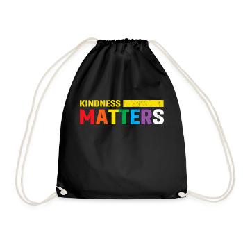Kindness Matters - Drawstring Bag - black - Front
