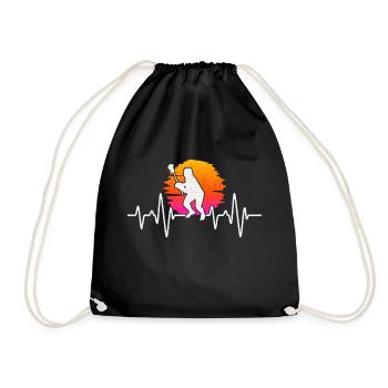 Lax Player Heartbeat - Turnbeutel - Schwarz - Vorne