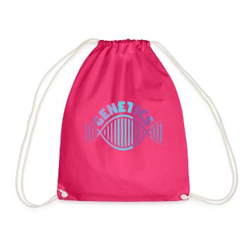Genetics DNA String - Drawstring Bag - fuchsia - Front