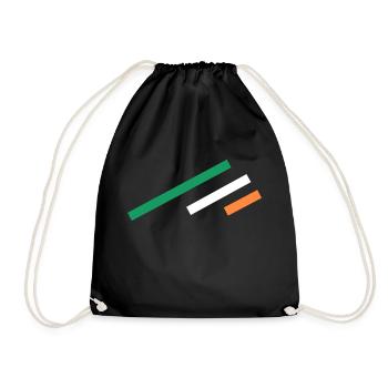 Irland Streifen - Turnbeutel - Schwarz - Vorne