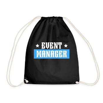 Event Manager blue tshirt schwarz - Turnbeutel - Schwarz - Vorne