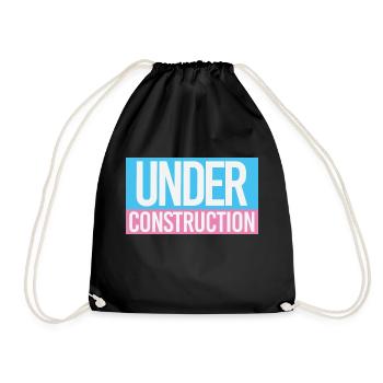 TRANS UNDER CONSTRUCTION - Drawstring Bag - black - Front