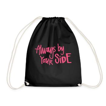 Always by Your SIDE Pink - Turnbeutel - Schwarz - Vorne