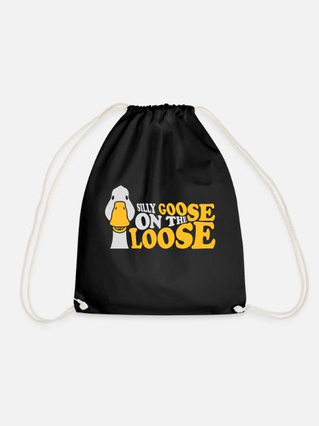 goose on the loose - Turnbeutel - Schwarz