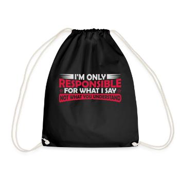 ce que je dis citation - Sac de sport léger - noir - Devant