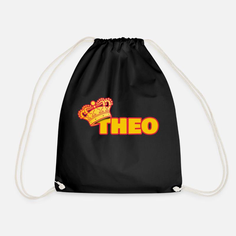 Crown for Theo Theobald - Drawstring Bag - black