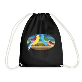 Oiseaux - Sac de sport léger - noir - Devant