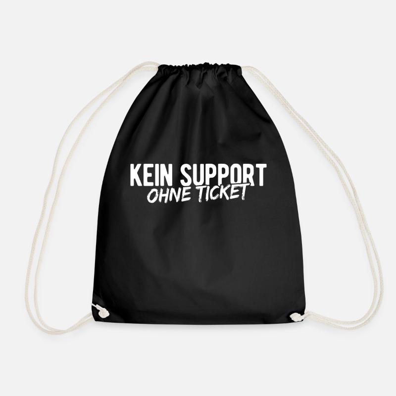 Kein Support Ohne Ticket - Kundenservice Programmi - Turnbeutel - Schwarz