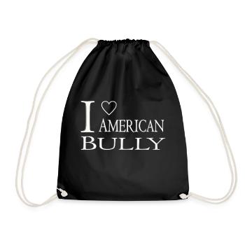 I love American Bully - Drawstring Bag - black - Front