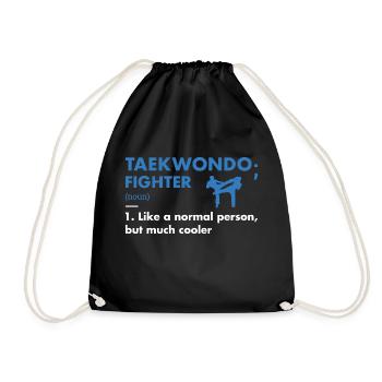 Sport Fighter Definition Taekwondo - Drawstring Bag - black - Front