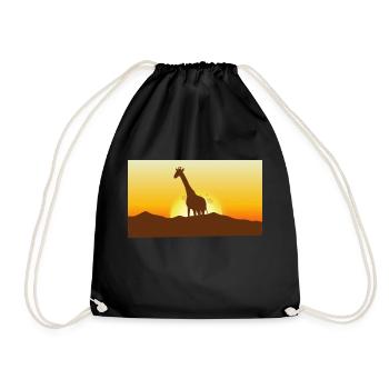 Safari Zoo Animaux Faune - Sac de sport léger - noir - Devant