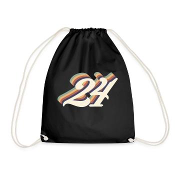 24th anniversary vintage - Drawstring Bag - black - Front