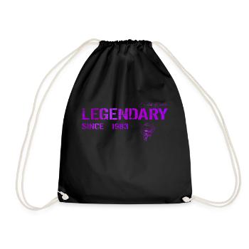 Legendary since 1983 Geschenk - Turnbeutel - Schwarz - Vorne