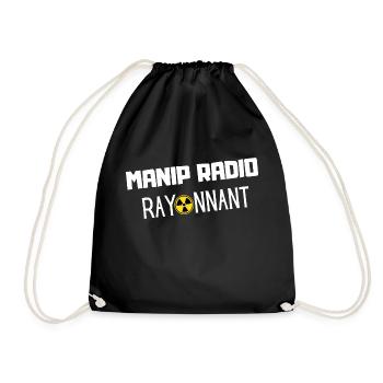 Manip Radio Rayonnant - cadeau original - Sac de sport léger - noir - Devant