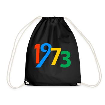 50. Geburtstag 1973 50 Jahre Geschenke für Männer Frauen - Turnbeutel - Schwarz - Vorne
