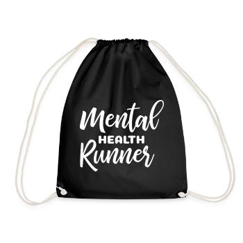 Mental Health Runner - Turnbeutel - Schwarz - Vorne