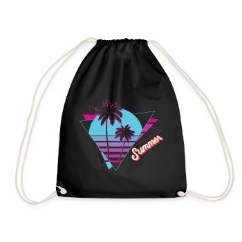 Été - Été Sun Palms - Sac de sport léger - noir - Devant