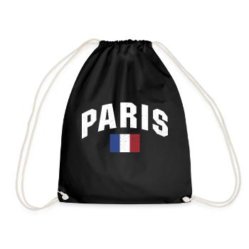 Französisch Paris Frankreich Franzose - Turnbeutel - Schwarz - Vorne