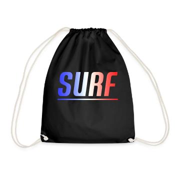 SURF SURFER SURFER GIFT SPORT FRANCE - Drawstring Bag - black - Front