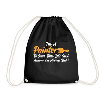 Je suis un peintre pour gagner du temps Profession - Sac de sport léger - noir - Devant