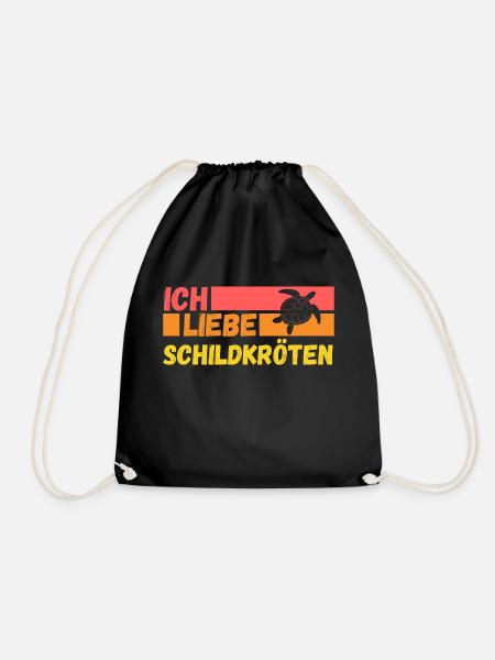 Schildkröte Schildkröten - Turnbeutel - Schwarz