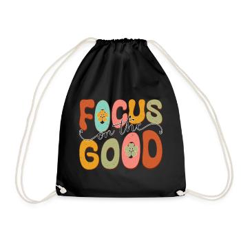 Focus On The Good - Drawstring Bag - black - Front