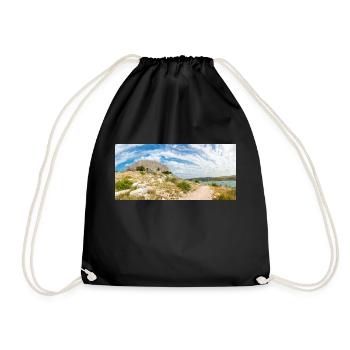 The Wall of Oštrica (Bedem Grebastica) Croatia - Drawstring Bag - black - Front