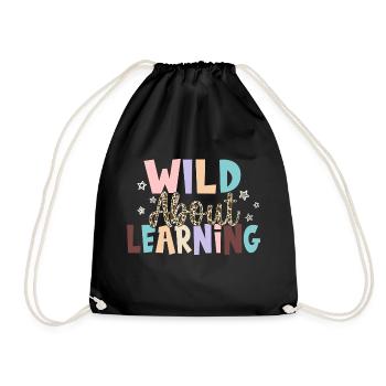 Wild About Learning Lehrer Schule Pre-K Tier - Turnbeutel - Schwarz - Vorne