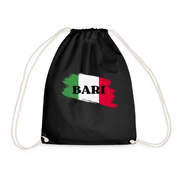Bari, Italy, Puglia - Drawstring Bag - black - Front
