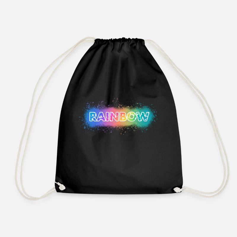 Rainbow - Drawstring Bag - black