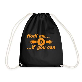 BTC Halte mich, wenn du kannst - Turnbeutel - Schwarz - Vorne