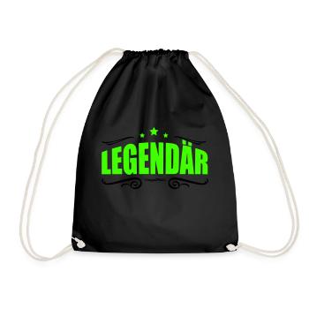 Legendary 1 - Drawstring Bag - black - Front