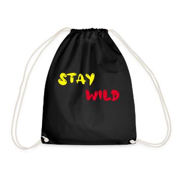 Restez sauvage - Sac de sport léger - noir - Devant