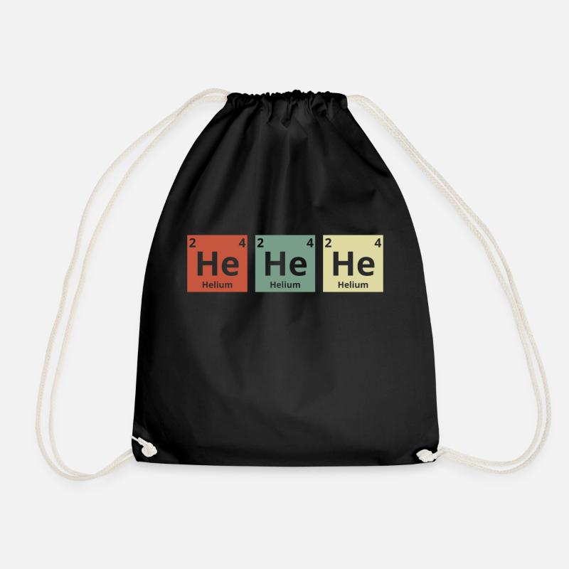 he he he Periodensystem - Turnbeutel - Schwarz