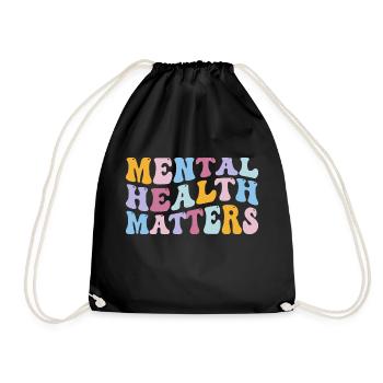 Mental Health Matters - Human Brain Illness - Drawstring Bag - black - Front