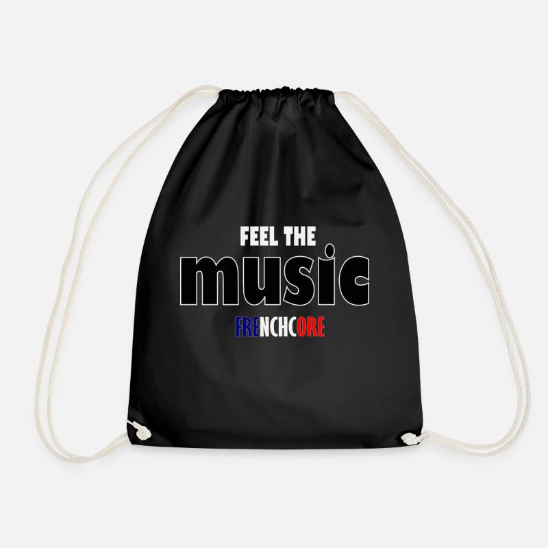 Feel the music Frenchcore - Turnbeutel - Schwarz
