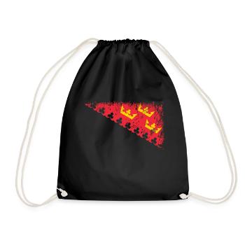 Decoration Alsace - Drawstring Bag - black - Front