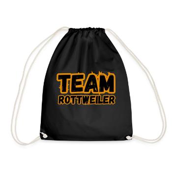 Team Rottweiler - Turnbeutel - Schwarz - Vorne