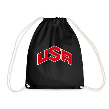 USA - Drawstring Bag - black - Front